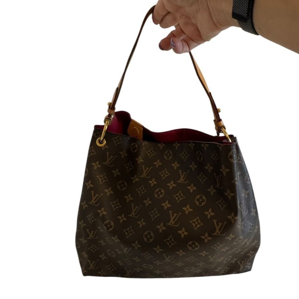 Louis Vuitton Graceful MM Monogram Canvas Shoulder Hobo Bag Tote - Picture 4 of 16